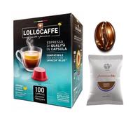 Lollo Caffè PassioneOltremare, Miscela Classica - 100 Capsule - Compatibili con le Macchine ad uso domestico Lavazza Blue *