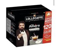 Lollo Caffe' Cialde Compostabili Linea Amore Assoluto Formato Maxi Convenienza 240Cialde 900g 2scatole da 120