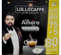 Lollo Caffe' Linea Amore Assoluto Cialde Compostabile 75+5