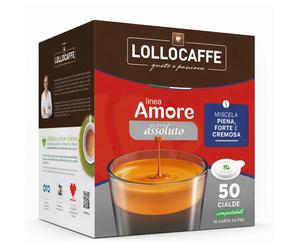 Lollo Caffè linea Amore 50 Cialde Gusto Assoluto Miscela Piena Forte Cremosa