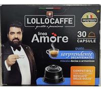 Lollo Caffè linea Amore Gusto Sorprendente DECAFFEINATO 30 capsule compatibili per macchina Dolce Gusto