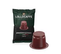 Lollo Caffè Passione Espresso, Miscela Nera - 100 Capsule - Compatibili con le Macchine ad uso domestico Nespresso*
