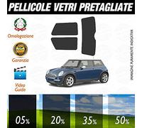 Lollomoto Compatibile con Mini Cooper/S/One/One D/SD dal 2002 al 2006 Pellicole Oscuramento Vetri Posteriori Auto Pre Tagliate a Misura - 20%