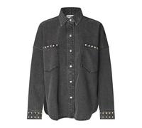 Lollys Laundry - Camicia di jeans a maniche lunghe - - Blouses & Shirts - Donna - Grigio - L