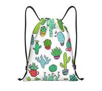 LOLOBFZL Zaino sportivo con coulisse leggera con bandiera irlandese Zaino sportivo Zaino casual con coulisse pieghevole, Bella pianta grassa, S, Zaini