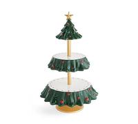 LOLPALONE 1 PZ Piatto di Frutta di Natale Albero Dessert Tavolo Dispenser di Dessert Tavolo Display Stand Resina Sintetica