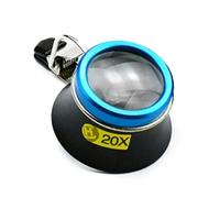LOLPALONE Lente d'ingrandimento per occhiali 20X con clip per occhio, portatile, strumento di riparazione per operatori e orologiai, facile da usare