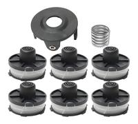 Lolwwglm 6 Pezzi Bobina 2 Cappuccio di Copertura e 2 Molla,Compatibile con Makita,Remplacement 18V dur181/RF/Z,195858-1/196145-9,Bobina filettata,Diametro 1,6 mm,