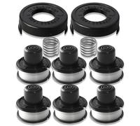 Lolwwglm Compatibili con Black + Decker Sostituisci GL250 GL310 GL360 GL360SB,Bobina di Ricambio del tagliaerba in Nylon,6 Bobine,2 Pezzi Copri Bobina,2 Molla