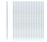 LOLYSIC 20 picchetti da giardino in metallo resistente, 40 cm, 10 mm, per cemento armato, dritti, picchetti da giardino, per piante da campeggio, baldacchino e paesaggistica (argento)
