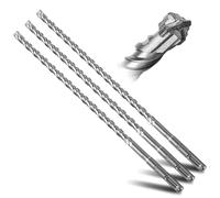 LOLYSIC 3 punte per trapano SDS Plus, 10 mm × 310 mm, 10 mm, trapano a percussione per pietra, cemento, pietra naturale, muro di mattoni, accessori professionali