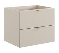 Lomadox Mobile lavabo da bagno, 60 cm, in cashmere opaco, 2 cassetti