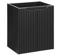 Lomadox Mobiletto da bagno 50 cm nero scanalato, mobile da bagno con 2 ante (larghezza x altezza x profondità) ca. 50 x 57 x 39 cm