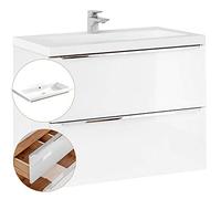 Lomadox - Set di mobili per lavabo, 81 cm, in ceramica, 2 cassetti ammortizzati, larghezza x altezza x profondità ca. 81 x profondità 46 cm