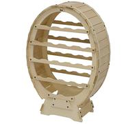 BOTTICELLA PORTABOTTIGLIE FORMA DI BOTTE LEGNO MASSELLO 18 POSTI 51x23xh74 CM