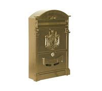 CASSETTA POSTALE VILLA ITALIA IN ALLUMINIO COLOR BRONZO ANTIC. L26xP9xH42 cm