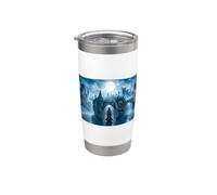 L'ombra incappucciata appare su Midnight Streets mostro horror Bicchiere termico in acciaio inox doppia parete