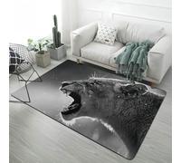 LOMDEM Tappeti Animali Nero Grigio Decorato Leopardo Tigre Tappeti Antiscivolo in Morbida Flanella Tappeto da Gioco per Camera da Letto Ragazzo Adolescente, Tappetino da Bagno (Color 5,100x200 cm)