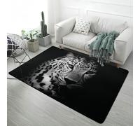 LOMDEM Tappeti Animali Nero Grigio Decorato Leopardo Tigre Tappeti Antiscivolo in Morbida Flanella Tappeto da Gioco per Camera da Letto Ragazzo Adolescente, Tappetino da Bagno (Color 2,120x160 cm)