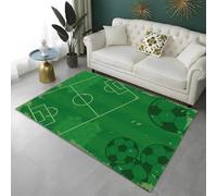 LOMDEM Tappeto Gaming Campo da Football Verde per Cameretta dei Ragazzi, Morbido e Antiscivolo, Motivo Graffiti Football per Cameretta Bambini, Soggiorno, Tappetino da Gioco, 160x200 cm, Color 4