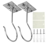 lomdung 2 Pezzi Gancio a Banana, Autoadesivo e Avvitabile Gancio a Banana, Pieghevole Metallo Banane Gancios, Salvaspazio, per Appendere Utensili Cucina Cappelli Asciugamani Borse Chiavi, Argento