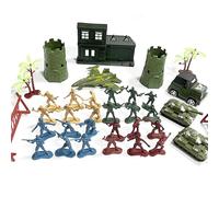 lomdung 27 Pezzi Figure di Soldato in Plastica con 11 Pezzi Accessori per Armi, Mini Soldato Action Figure, Soldato Della Seconda Guerra Mondiale Figure Militari Giocattolo di Compleanno