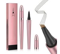 lomdung 3D Matita Sopracciglia Waterproof, Matita Microblading Sopracciglia, Penna Sopracciglias Effetto Pelo, Crea Sopracciglias Dall'aspetto Naturale Senza Sforzo(Marrone Chiaro)
