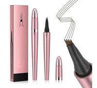 lomdung 3D Matita Sopracciglia Waterproof, Penna Sopracciglia Effetto Pelo, Crea Sopracciglia Naturale Senza Sforzo (Marrone Scuro)