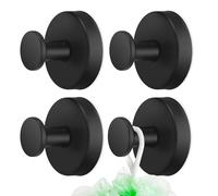 lomdung 4 Pezzi Ganci Ventosa Portasciugamani, Gancio Riutilizzabile a Ventosa, Acciaio Inox Porta Asciugamani Resistenti Gancio, Senza Foratura, Gancio Accappatoio Doccia, per Vetro e Piastrelle