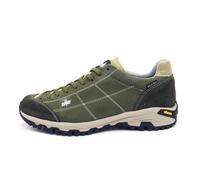 LOMER MAIPOS MTX Suede Scarpa Bassa Uomo Lifestyle Traspirante Catfish/Olive - Made in Italy (Numeric_43)