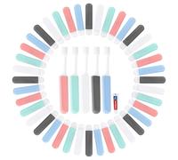 Lomgwumy Dentifricio da viaggio, mini spazzolino da denti e dentifricio, confezionato singolarmente, pieghevole, 5 colori, adatto per viaggi, viaggi d'affari, hotel (confezione da 100)