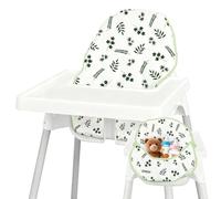 Lomgwumy Per Cuscino Seggiolone IKEA, Per Cuscino Antilop, Con Borsa Per Sedia, Per Seggiolone IKEA Antilop, Cotone Antiscivolo, Morbido, Per Una Seduta Più Confortevole Del Bambino (Foglia Verde)