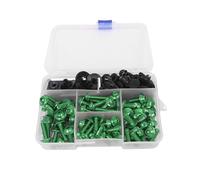 LOMGYHFD Bulloni per Moto Compatibile con Suzuki per GSXR600 750 1000 600 750 1000 K1 K2 K3 K4 K5 K6 K7 K8 K9 Kit Assortimento Viti per Moto Universale da 195 Pezzi(Green)