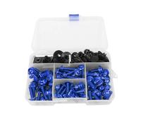 LOMGYHFD Bulloni per Moto Compatibile con Suzuki per GSXR600 750 1000 600 750 1000 K1 K2 K3 K4 K5 K6 K7 K8 K9 Kit Assortimento Viti per Moto Universale da 195 Pezzi(Blue)