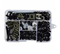 LOMGYHFD Bulloni per Moto Universale 155PCS Moto Dado Bulloni Set Vite Svasata Motorbike Macchina Vite Assortimento Kit(Black)