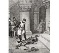 L'omicidio di Thomas Becket nel 1170 da parte dei quattro cavalieri Reginald FitzUrse Hugh de Morville William de Tracy e Richard le Breton. Thomas Becket aka San Tommaso di Canterbury Thomas di