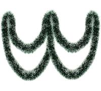 LOMIMOS Ghirlanda di Natale Artificiale，10 m Larghezza 9 cm Ghirlanda di Abete Verde per Interni ed Esterni Feste di Natale(Verde Scuro)