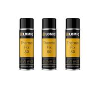 LOMIQ Colla spray THERMOFIX, 3 pezzi, 500 ml, colla tessile universale, colla forte per tessuti per rivestimenti interni, tappezzeria, feltro, similpelle, giunzione flessibile, adesione rapida