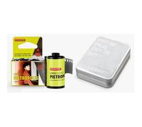 Lomography Pellicola LomoChrome 35 mm ISO 100-400 - Confezione da 5 + custodia in metallo per pellicola