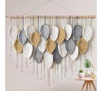 LOMOHOO macramè da appendere alla parete, decorazione per la casa bohémien, decorazione per camera da letto, soggiorno, appartamento, dormitorio, galleria, perfetta idea regalo fatta a mano