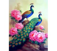 LOMSIOY 5D Diamond Painting Kit Pavone Completo Fai da Te Pittura Diamante Painting Animale, Strass Ricamo Craft Arts per Adulti Decorazione per Casa e Pareti 30x40 cm