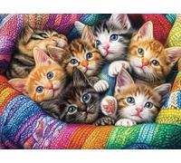 LOMSIOY DIY Diamond Painting Set Gatti Completo Fai da Te Pittura Diamante Painting Animale, Strass Ricamo Craft Arts per Adulti Decorazione per Casa e Pareti 30x40 cm19490