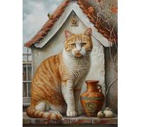 LOMSIOY DIY Diamond Painting Set Gatto Completo Fai da Te Pittura Diamante Painting Animali, Strass Ricamo Craft Arts per Adulti Decorazione per Casa e Pareti 30x40 cm19329
