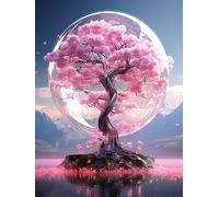 LOMSIOY Kit per pittura a mosaico con albero per adulti con diamante art fiore di ciliegio, trapano rotondo completo di strass di cristallo artigianato gemma arte per la decorazione della parete della