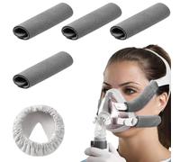 LOMSUXA 5 pezzi Inserti protettivi per maschere CPAP, fodere per maschere CPAP a pieno facciale, Coperture CPAP, CPAP Face Pads, Riutilizzabili, per ridurre le macchie rosse e le ammaccature
