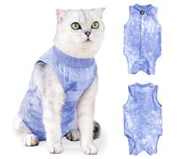 LOMSUXA Tuta per Recupero Gatti, Body Gatto Postoperatorio, Vestito Chirurgico Animale Domestico, Gatto Femmina Post Intervento Tutina,per Ferite Addominali o Malattie Pelle,per 4,5-7 kg (Blu)