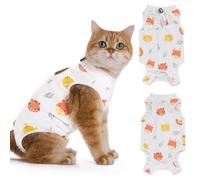 LOMSUXA Tuta per Recupero Gatti, Body Gatto Postoperatorio, Vestito Chirurgico Animale Domestico, Gatto Femmina Post Intervento Tutina,per Ferite Addominali o Malattie Pelle,per 4-7 kg (Stile B)