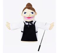 LOMTRATS Burattini teatrali per bambini,include insegnante,poliziotto,pirata,detective,ecc.con bocche aperte mobili,perfetti per raccontare storie,insegnare,regali per festival,1 pezzo con joystick