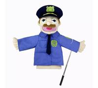 LOMTRATS Burattini teatrali per bambini,include insegnante,poliziotto,pirata,detective,ecc.con bocche aperte mobili,perfetti per raccontare storie,insegnare,regali per festival,1 pezzo con joystick