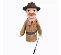 LOMTRATS Burattini teatrali per bambini,include insegnante,poliziotto,pirata,detective,ecc.con bocche aperte mobili,perfetti per raccontare storie,insegnare,regali per festival,1 pezzo con joystick
